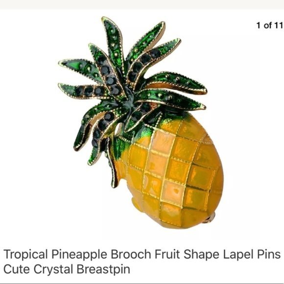 30% OFF NWT New Pineapple π Brooch Pinβ - Picture 2 of 16